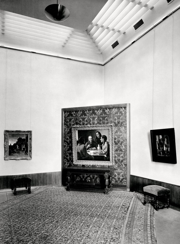 Han van Meegeren (1889-1947), view of the exhibition ‘Masterpieces from Four Centuries’ at Museum Boymans in 1938, in which ‘The Supper at Emmaus’ was first shown.
