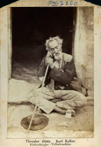 105 éves szászlekencei idős cigány férfi Glatz Tivadar 1860-as években készült fényképalbumából