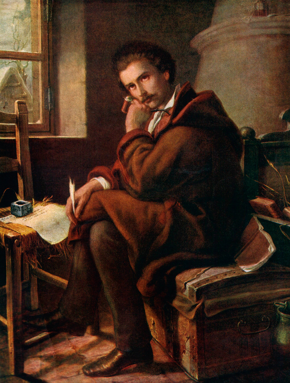 Orlai Petrics Soma: Petőfi Debrecenben, 1856 Forrás: Petőfi Irodalmi Múzeum