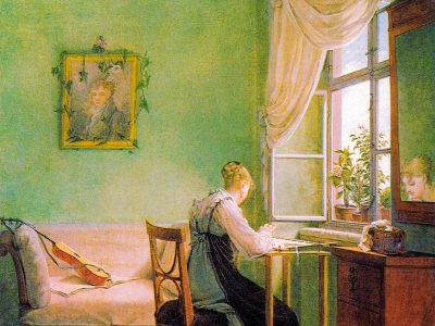 Georg Friedrich Kersting (1785–1847): Hímző nő, 1817