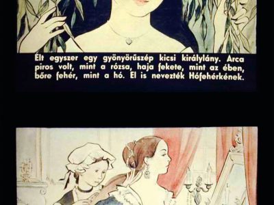 Hófehérke és a hét törpe, F. Györffy Anna rajza, először kiadva 1955-ben dia.osaarchivum.org