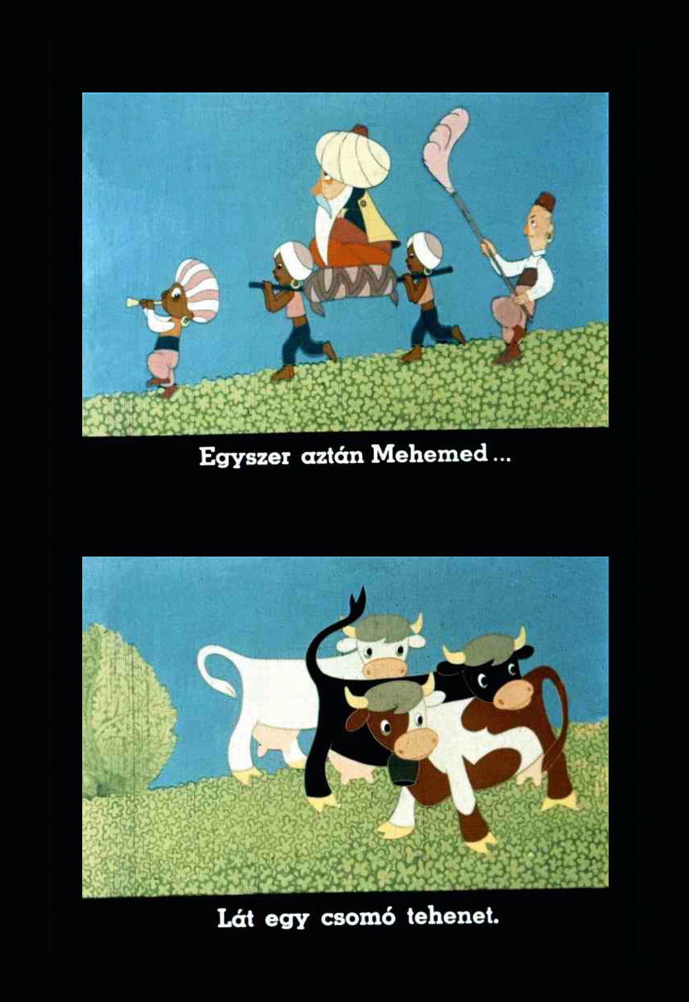 A törökök és a tehenek, Csermák Tibor rajza, először kiadva 1963-ban dia.osaarchivum.org