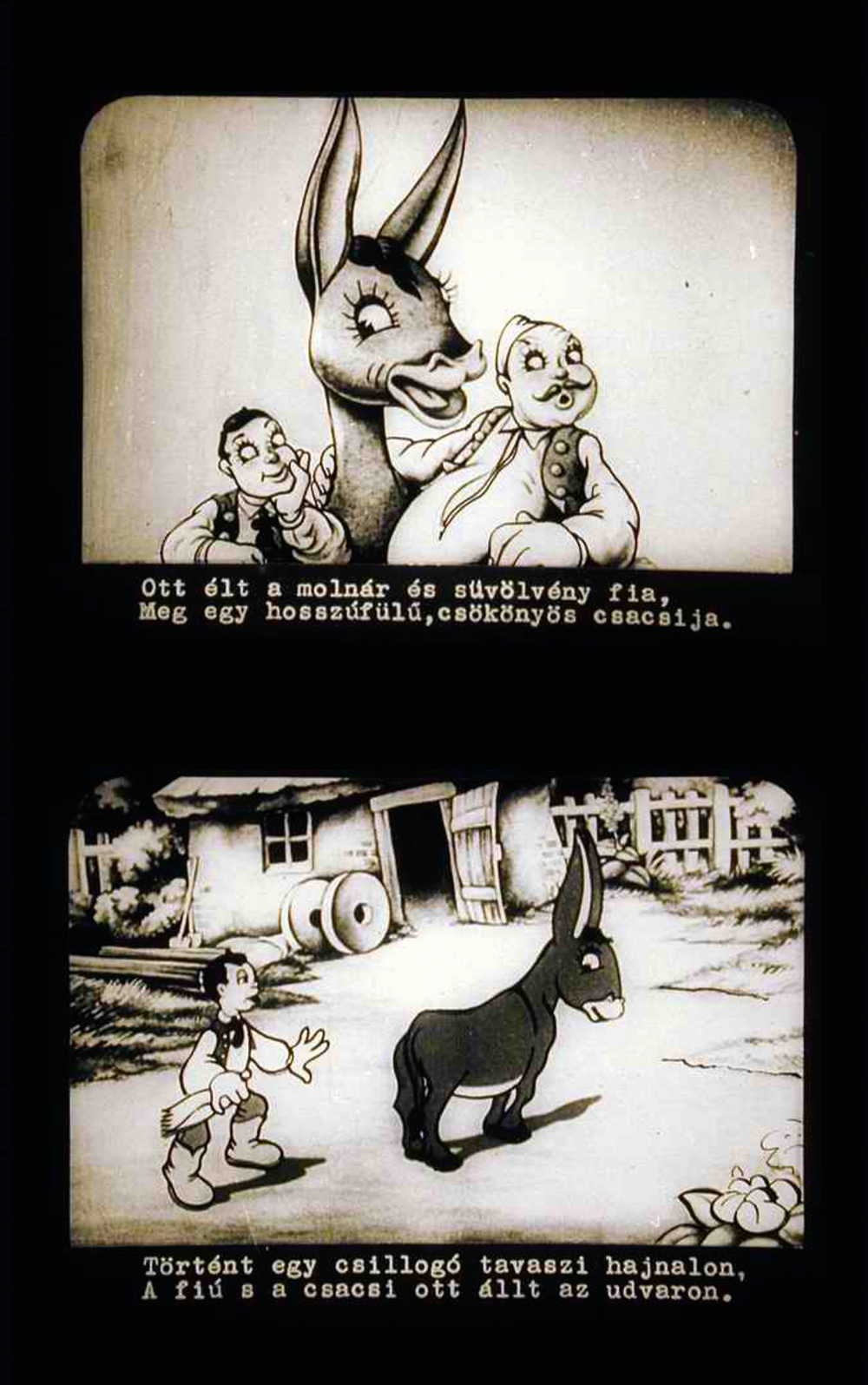 A molnár, a fia, meg a szamár, Valker István filmrajzainak felhasználásával, először kiadva 1955-ben dia.osaarchivum.org