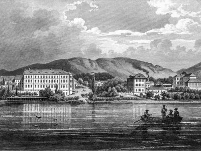 Balatonfüred a Balaton felől, 1860
Ludwig Rohbock acélmetszete