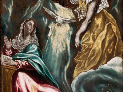 l Greco műhelye: Angyali üdvözlet, 1600 körül. Egykor a Herzog-gyűjteményben, jelenleg a Museu de Arte de São Paulo féltett kincse