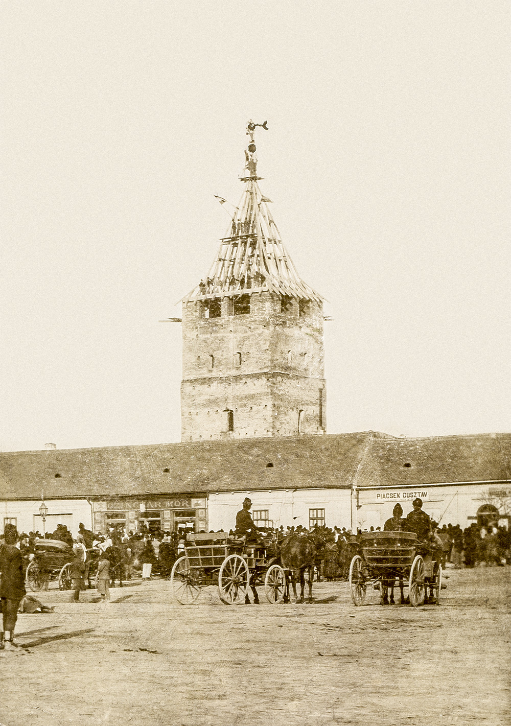 A torony felújítása 1898-ban