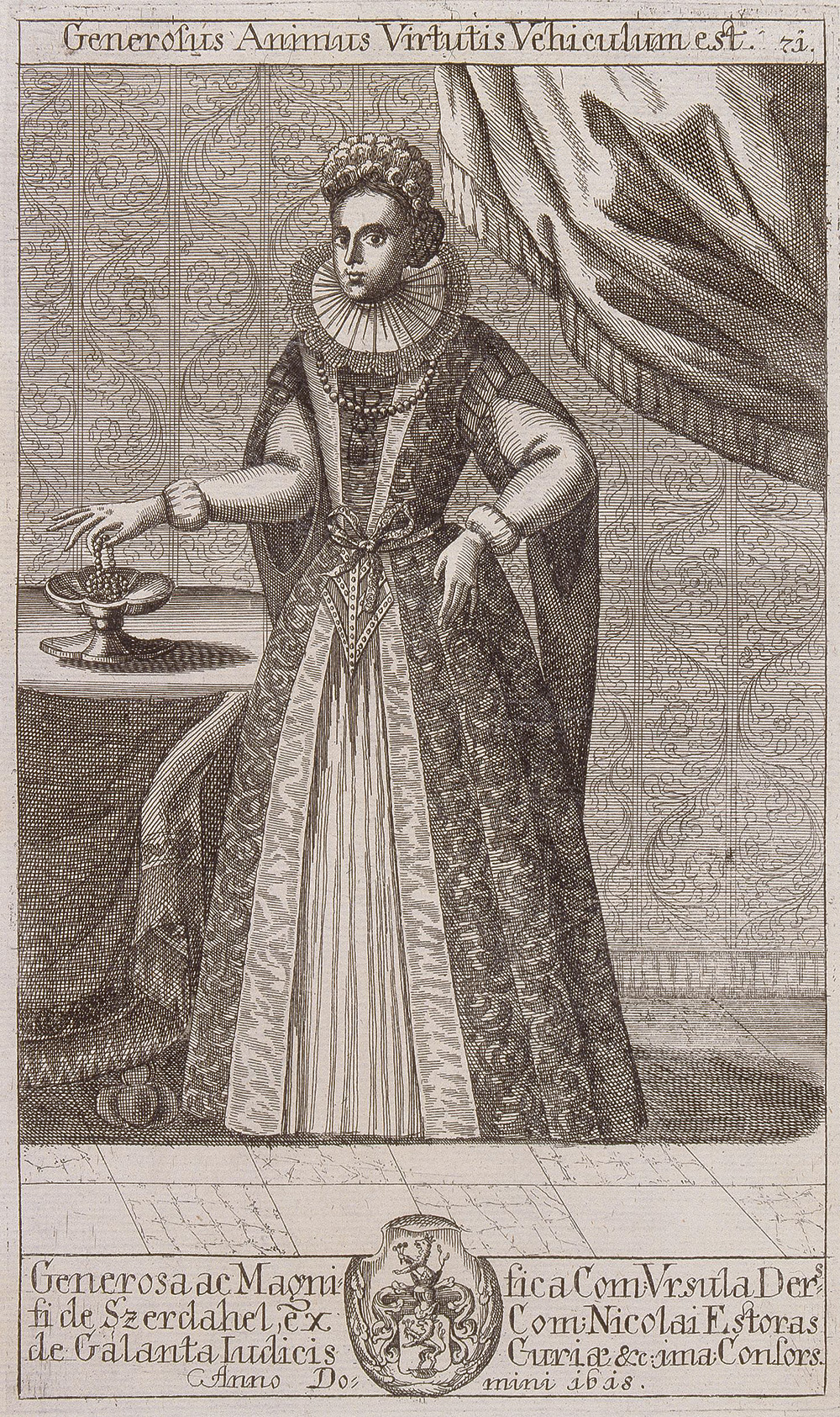 Dersffy Orsolya képmása a Trophaeumban