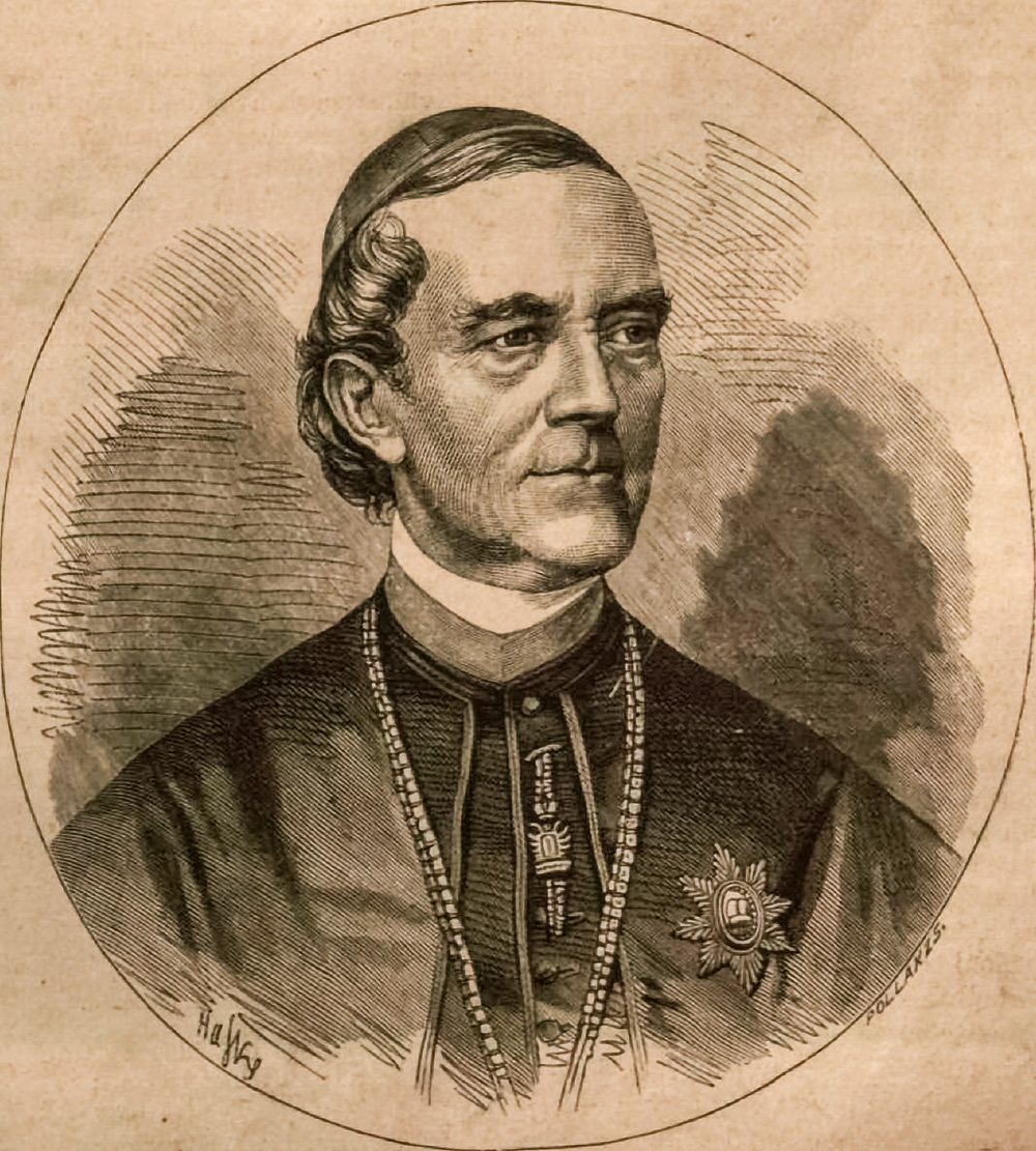 Ranolder János veszprémi püspök arcképe Forrás: A Vasárnapi Ujság illusztrációja