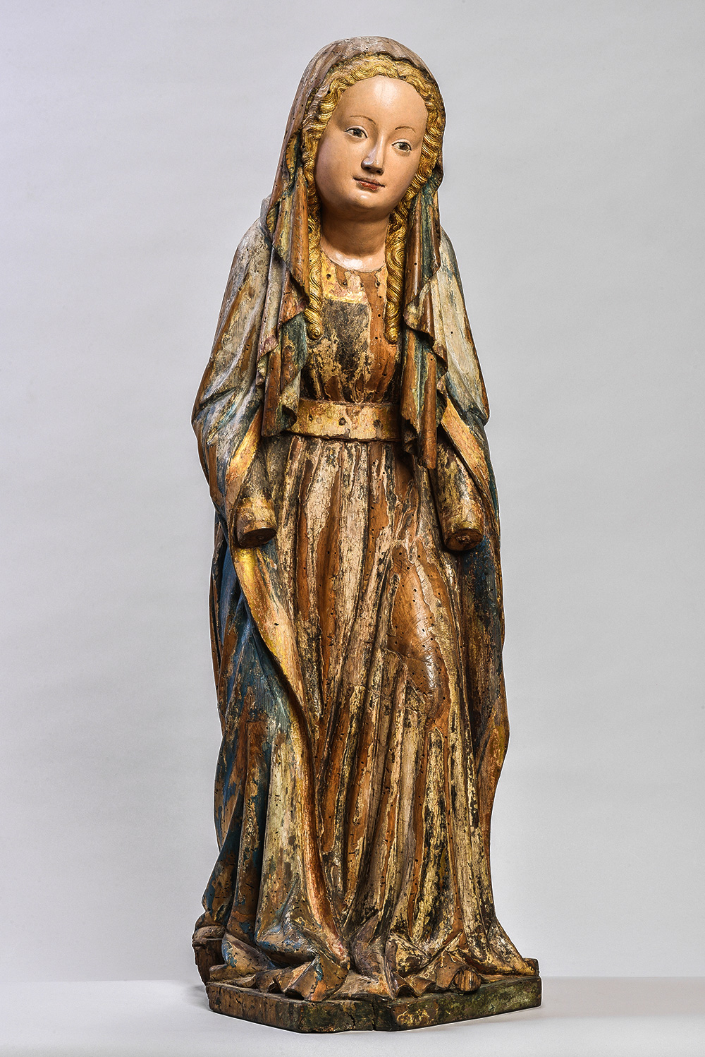 Mária alakja Vizitáció csoportból Keresztény Múzeum, lelt. sz. 56.831