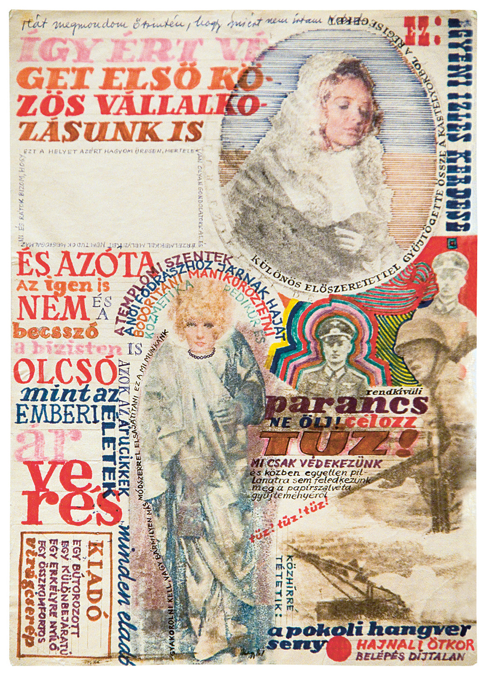 Nagy Pál: El nem küldött képlevelek 4, 1970 es évek, 24,5×20,5 cm