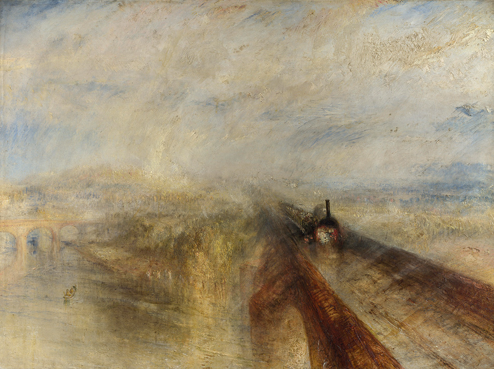 Joseph Mallord William Turner: Eső, gőz és sebesség – a Great Western Railway, 1844. Olajfestmény