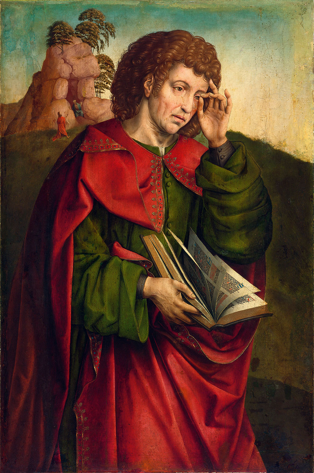 Colijn de Coter (1440–45 körül–1522–32 körül): Bánkódó Szent János evangélista, 1500 körül Szépművészeti Múzeum – MNG