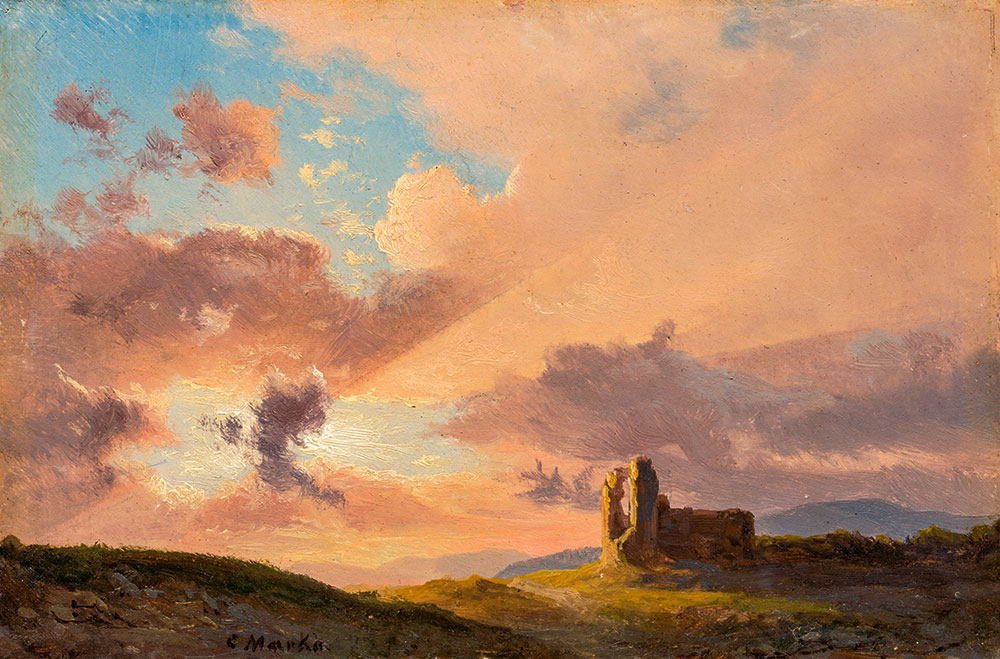 Markó Károly (1793–1860): Romok naplementekor