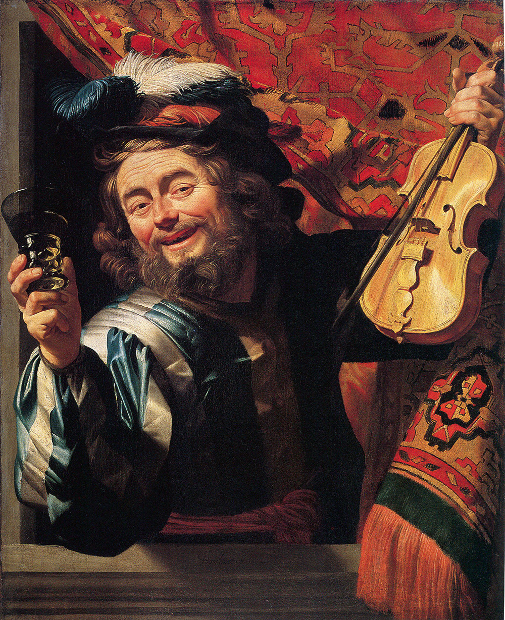 Gerrint van Honthorst: Vidám hegedűs, 1623 Rijksmuseum, Amszterdam