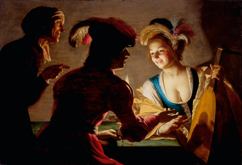 Gerard van Honthorst: A kerítőnő, 1625 Centraal Museum, Utrecht
