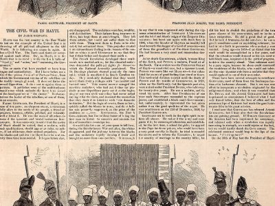 A haiti polgárháborúról, a vudu és a kannibalizmus vélt kapcsolatáról írt a Harper's Weekly 1865. szeptember 2-i lapszámában