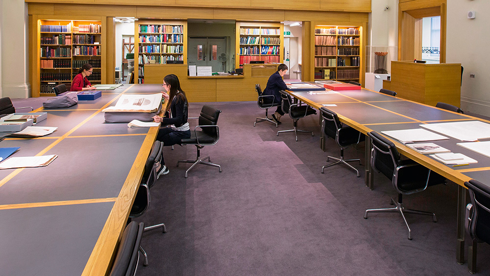 A Victoria and Albert Museum grafikai és rajzgyűjteményének kutatószobája