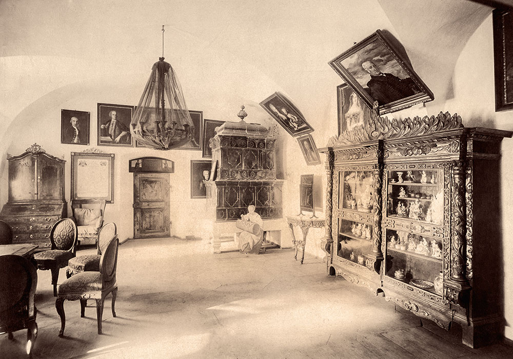 Klösz György (1844–1913): Krasznahorka vára, fogadóterem, 1890-es évek