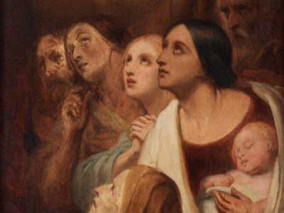 Ary Scheffer: Angyali üdvözlet a pásztoroknak (1844), az előtérben látható nőalak Pauline Viardot arcvonásait viseli