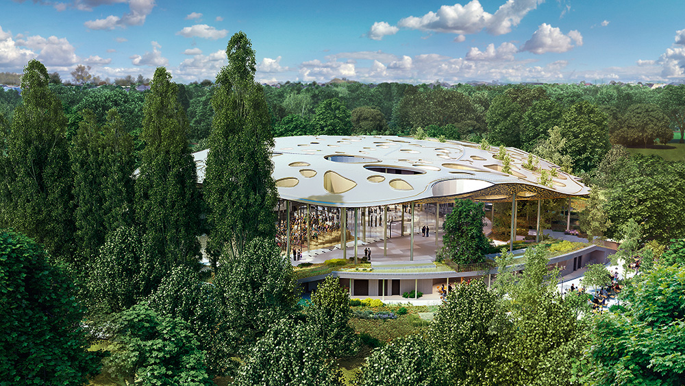 Látványterv a Magyar Zene Házához Sou Fujimoto Architects