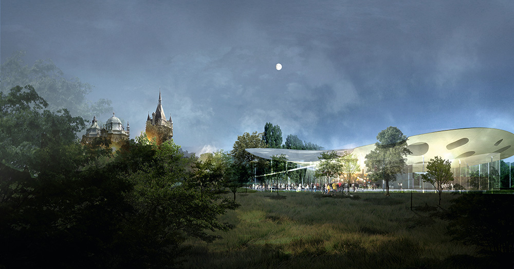 Látványterv a Magyar Zene Házához Sou Fujimoto Architects