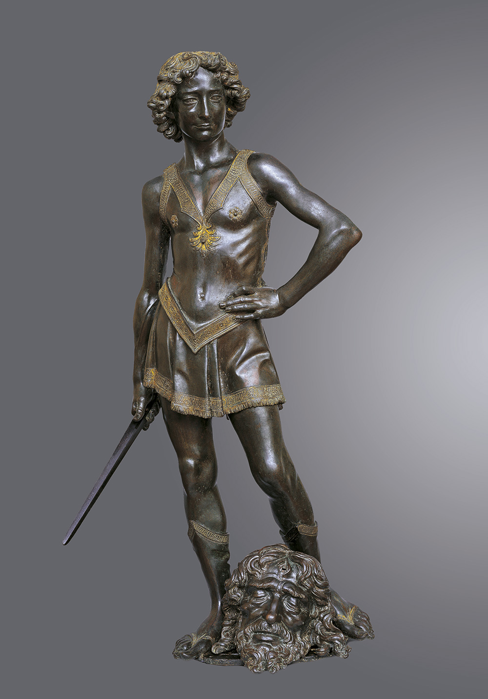 Andrea del Verrocchio: Győzelmes Dávid, kb. 1468–70, Firenze, Museo Nazionale del Bargello 