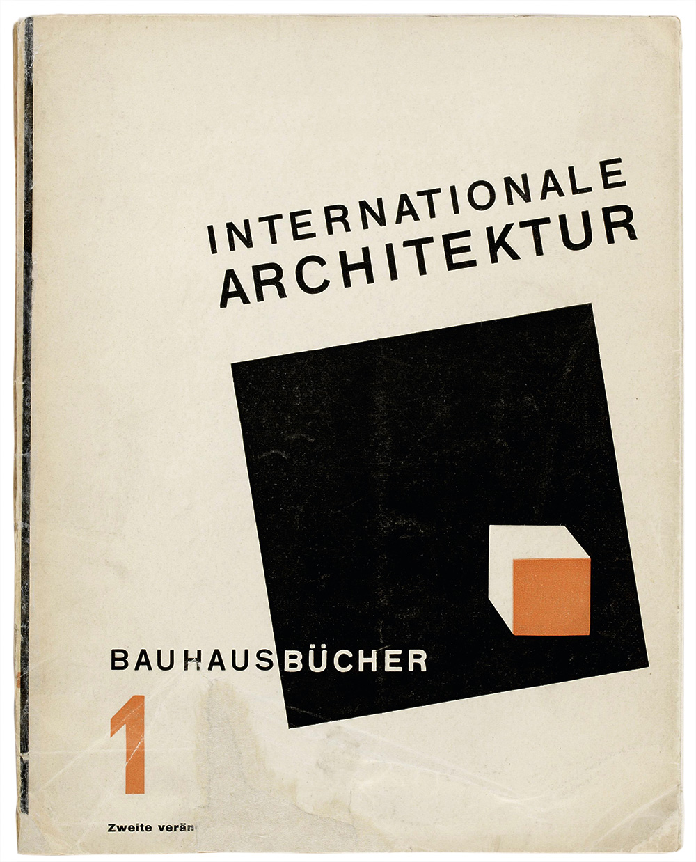 Hiányzó láncszemek: a Bauhaus mint inspiráció a tipográfiában és a reklámgrafikában 1. Molnár Farkas klasszikus borítóterve a Bauhausbücher számára (Walter Gropius: Internationale Architektur, 1925)