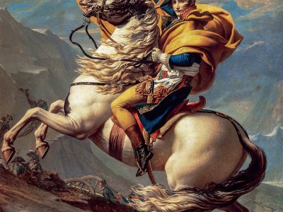 Jacques-Louis David (1748–1825): Napóleon átkel az Alpokon, 1801