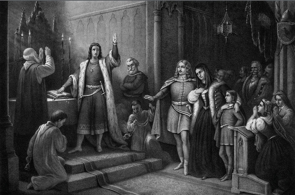 Vizekelety Béla (1825–1864)–Canzi Ágost (1808–1866): V. László eskütétele, 1861