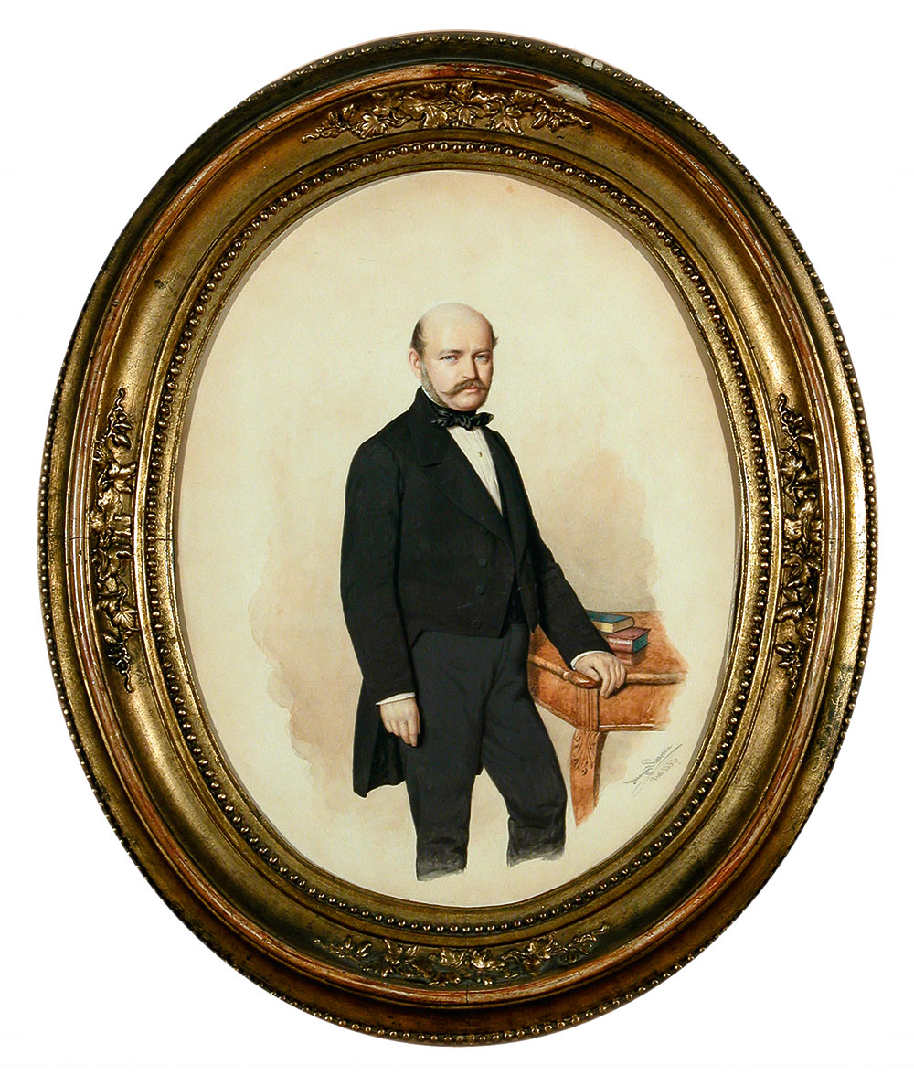 Canzi Ágost (1808–1866): Semmelweis Ignác és felesége portréi, 1857