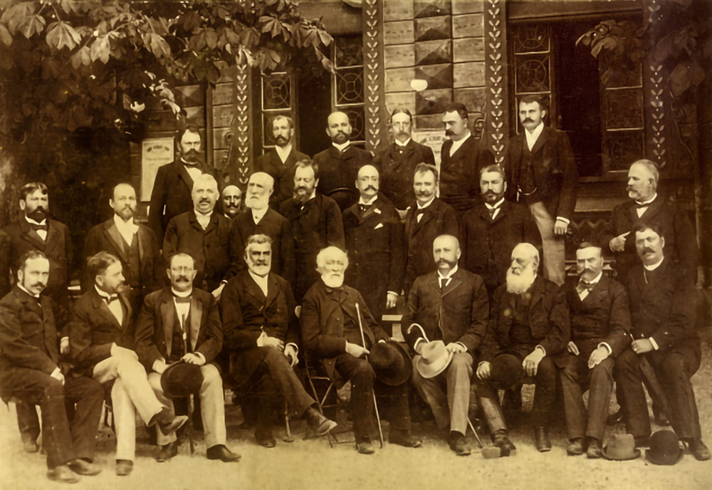 Giuseppe Ambrosetti (1841–1890): Kossuth Lajos Torinóban magyar látogatóival, 1892