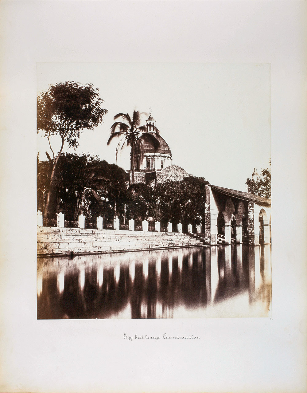Egy kert Cuernavacában, 1858. Rosti Pál felvétele Amadei Anna albumából, hígított albumin Magyar Nemzeti Múzeum, MNM TF