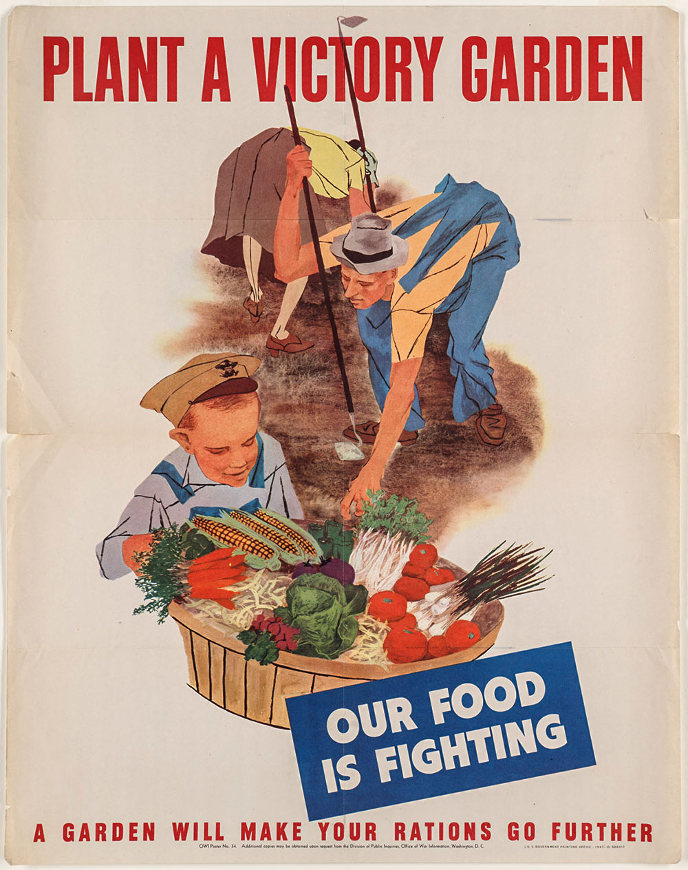 Victory Garden-plakát a második világháború idejéből